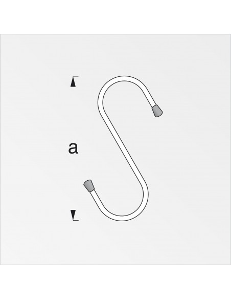 GANCIO ACCIAIO TONDO ZINCATO 180 MM