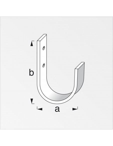 GANCIO PIATTO ACCIAIO ZINCATO 110X70 MM