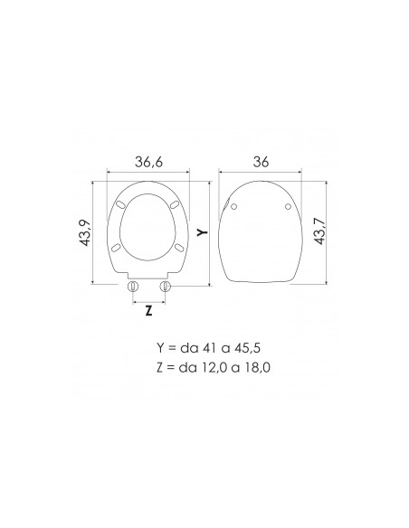 SEDILE WC UNO N H057 START BIANCO