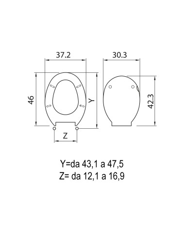 SEDILE WC Z/2 BIANCO CERNIERA H012 NYLON SEDILE WC Z/2 BIANCO CERNIERA H012 NYLON