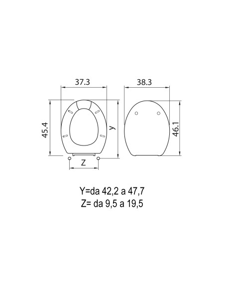 SEDILE WC MAMBO BIANCO H050