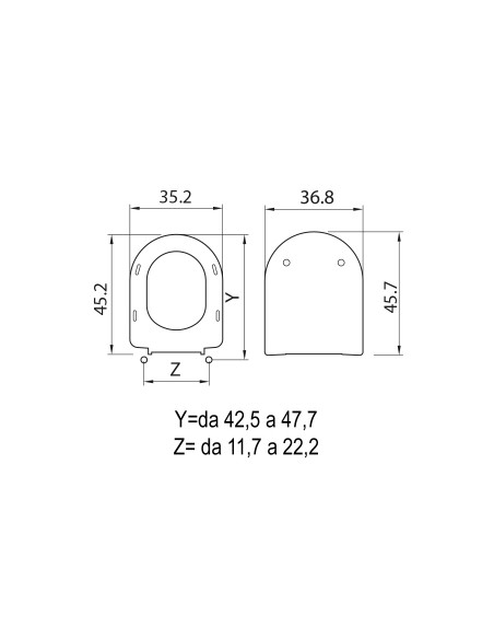 SEDILE WC LUNA 2 H050 TERMOINDURENTE