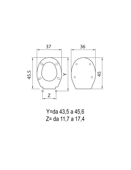SEDILE WC Z0 SLOW CLOSE CERNIERA H365