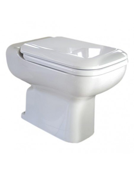 SEDILE WC CONCA LEGNO MDF BIANCO