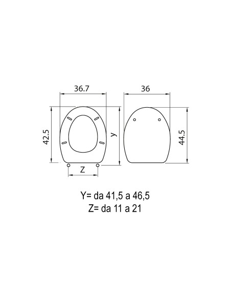 SEDILE WC SELNOVA 3 MDF BIANCO