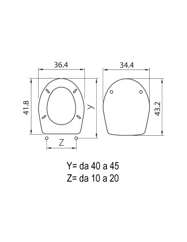 SEDILE WC COLIBRI' 2 BIANCO MDF SEDILE WC COLIBRI' 2 BIANCO MDF