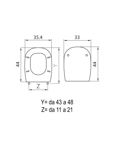 SEDILE WC SQUARE MDF BIANCO SEDILE WC SQUARE MDF BIANCO