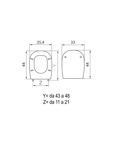 SEDILE WC SQUARE MDF BIANCO
