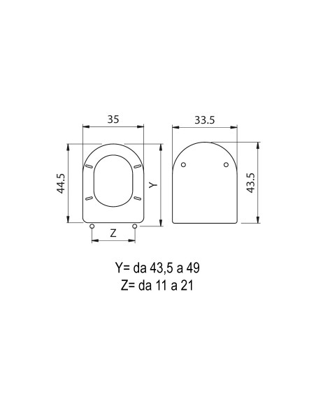 SEDILE WC SINTESI LEGNO MDF BIANCO