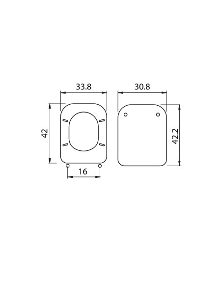 SEDILE WC CONCA LEGNO MDF BIANCO
