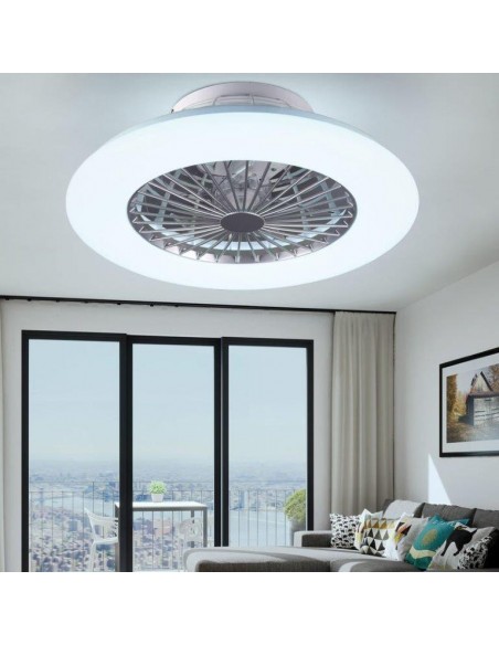 VENTILATORE DA SOFFITTO E PLAFONIERA LED Ø50cm