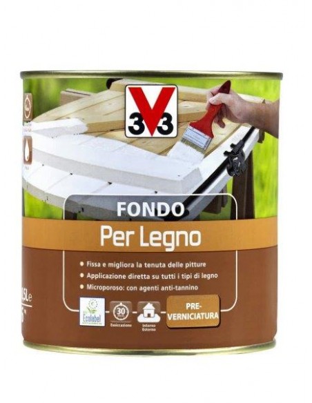 FONDO BIANCO PER LEGNO 0,5 LT