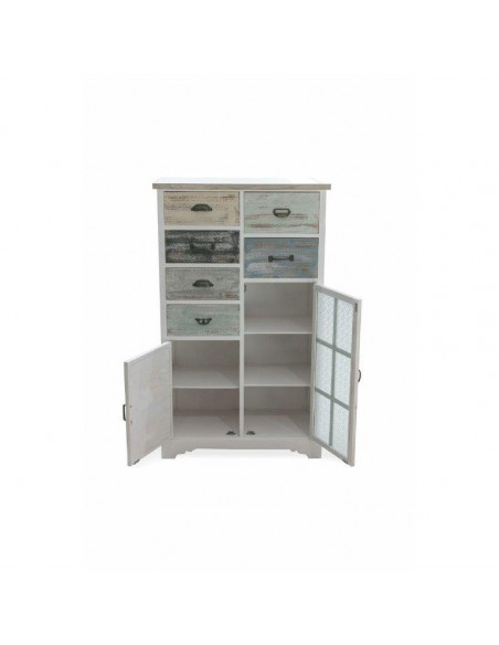 MOBILETTO IN LEGNO 6 CASSETTI E 2 SPORTELLI