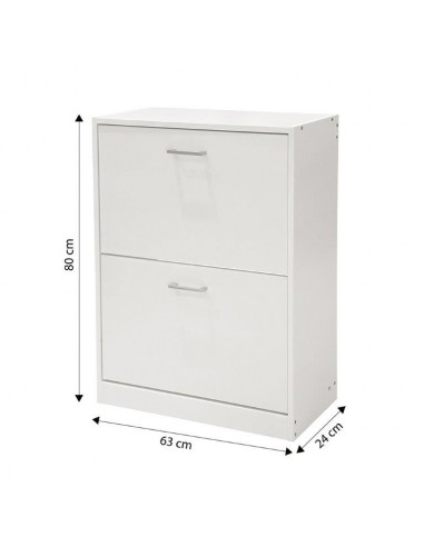 SCARPIERA BIANCO 2 ANTE 63X24X80CM MDF SCARPIERA BIANCO 2 ANTE 63X24X80CM MDF