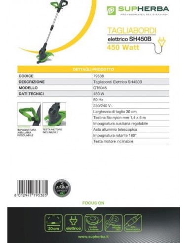 SUPHERBA TAGLIABORDI 450W TG.30 SUPHERBA TAGLIABORDI 450W TG.30
