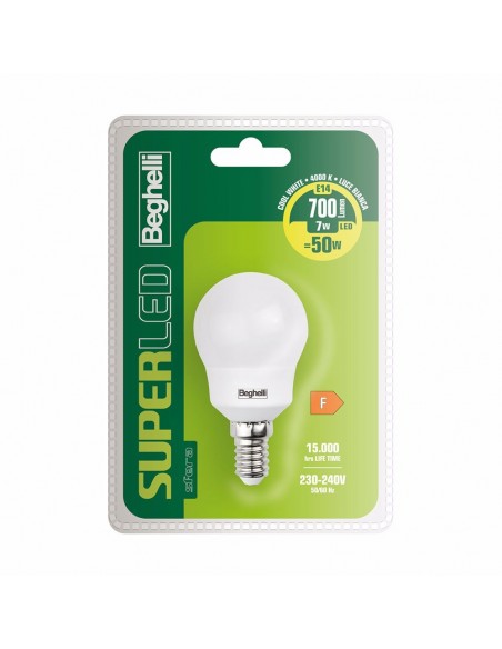 LAMPADINA SUPERLED SFERA E14 7W 4000K