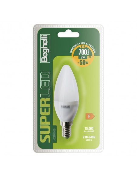 LAMPADINA SUPERLED OLIVA E14 7W 3000K