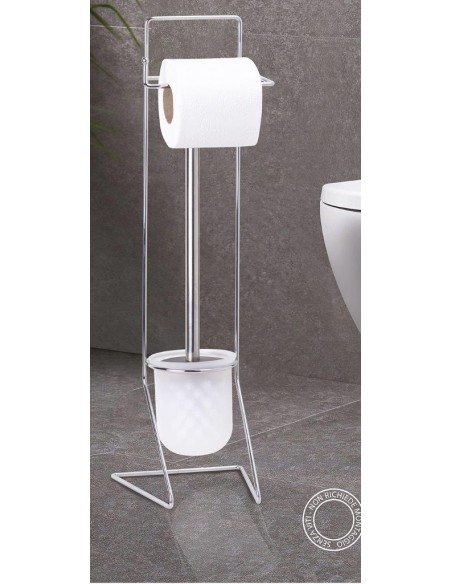 PIANTANA PORTAROTOLO CON PORTASCOPINO H 54 CM