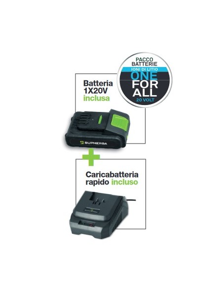 SUPHERBA TAGLIABORDI BATTERIA 20V