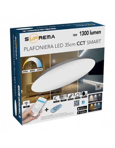 PLAFONIERA BIANCA 18W TONDA 35CM... PLAFONIERA BIANCA 18W TONDA 35CM...