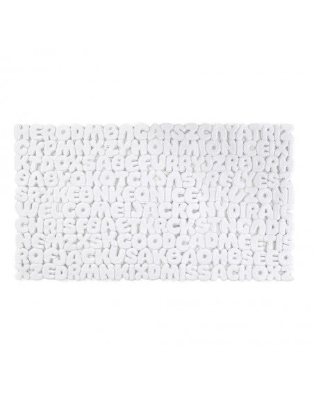 TAPPETINO DOCCIA LETTERE 69X39CM DUE COLORAZIONI