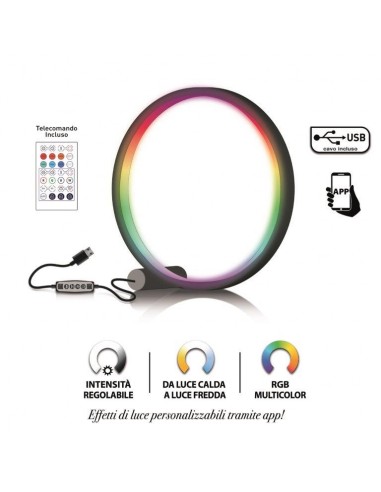 Lampada Da Tavolo RGB Smart Regolabile con Multicolore RGB, con