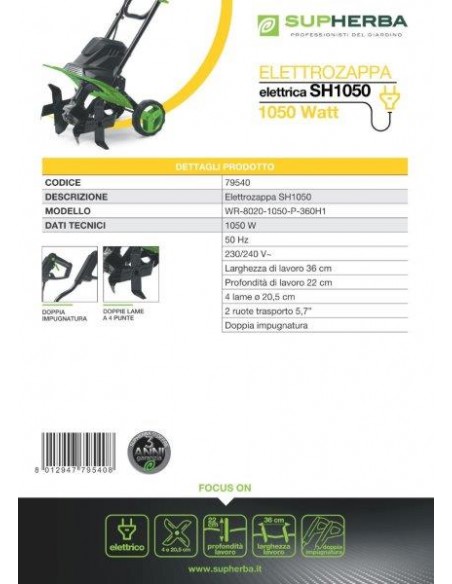 SUPHERBA ELETTROZAPPA 1050W