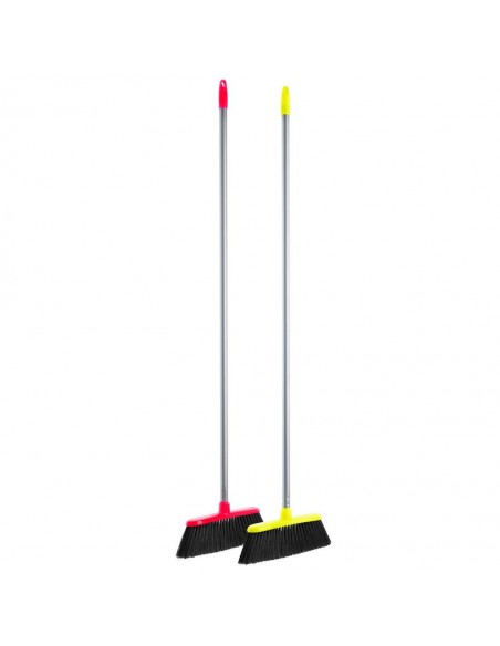 SCOPA FLUO INTERNI CON MANICO E PALETTA