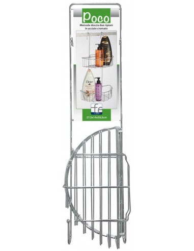 MENSOLA DOCCIA 2 RIPIANI IN ACCIAIO... MENSOLA DOCCIA 2 RIPIANI IN ACCIAIO...