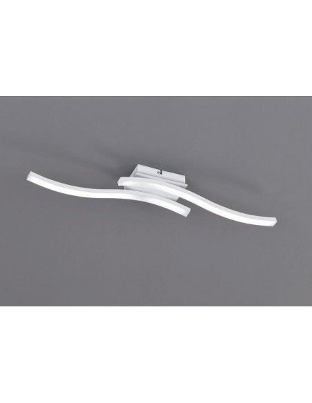 ROUTE PLAFONIERA LED 2 BACCHETTE ONDULATE BIANCA L. 54CM