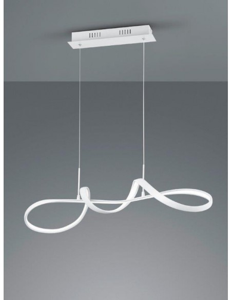 PERUGIA SOSPENSIONE LED BIANCA CON DIMMERAZIONE AD INTERRUTTORE L.80CM