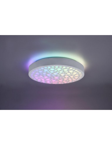 CHIZU PLAFONIERA LED ROTONDA BIANCA EFFETTO CERCHI ANCHE RGB CON TELECOMANDO MULTIFUNZIONE D. 40CM