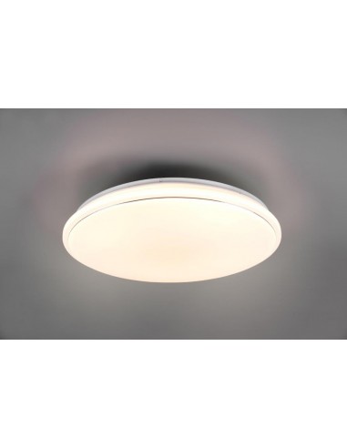 TILION PLAFONIERA LED ROTONDA BORDO CROMATO CON CAMBIO SCENARI CON TELECOMANDO MULTIFUNZIONE D. 50CM