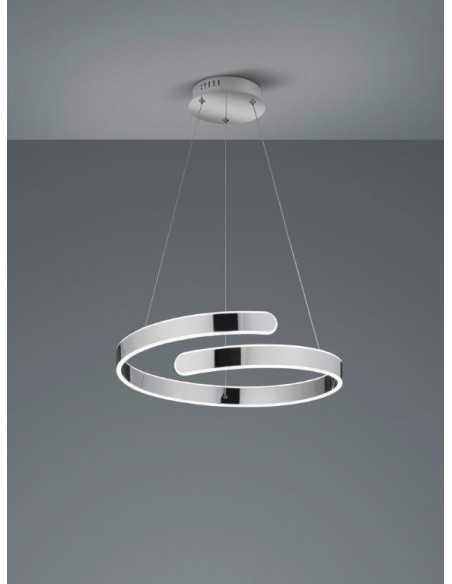 PARMA SOSPENSIONE LED CROMO CON DIMMERAZIONE AD INTERRUTTORE D.50CM