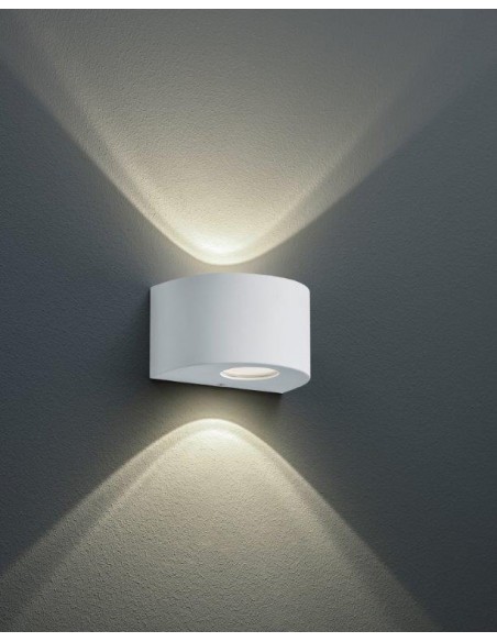 ROSARIO APPLIQUE LED DA ESTERNO MEZZA LUNA BIANCA CON DIFFUSORI INTERCAMBIABILI L.15CM