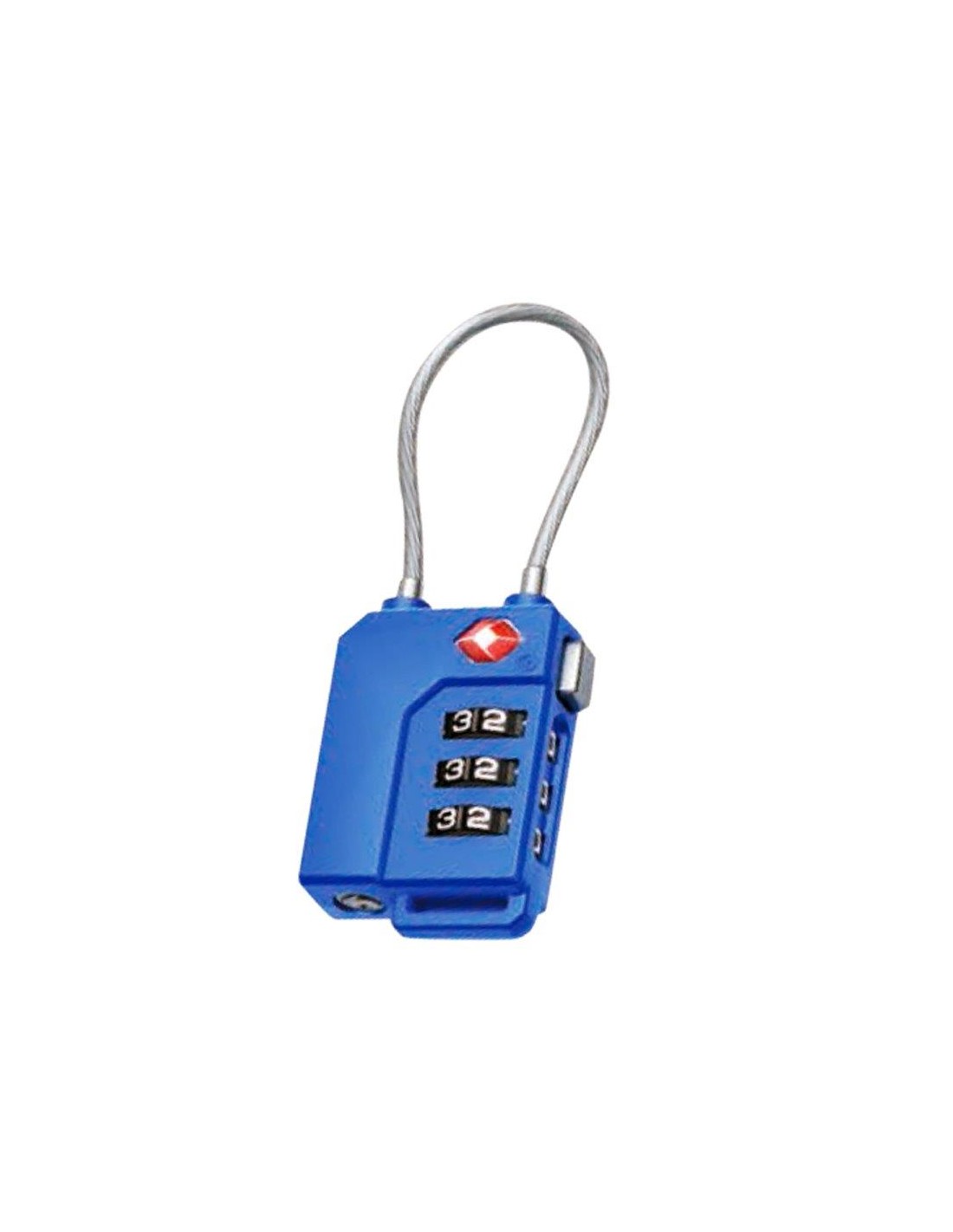 Lucchetto Codice TSA, Bagagli, 30mm, Arco In Acciaio Nichelato 4 Cifre Serrurerie De O 506348