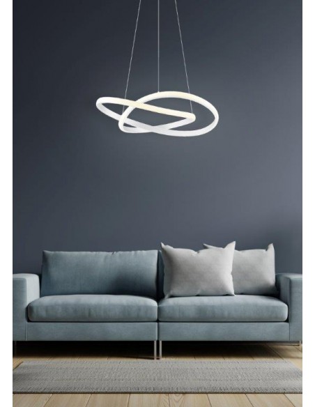 COURSE SOSPENSIONE LED CERCHIO INFINITO BIANCA D. 60CM