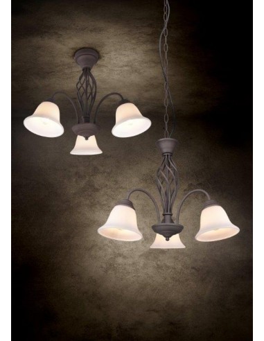 RUSTICA LAMPADARIO METALLO RUGGINE... RUSTICA LAMPADARIO METALLO RUGGINE...