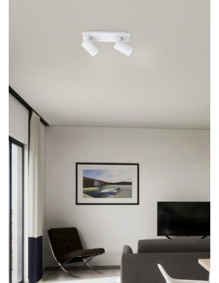 FARETTO 2 LUCI REGOLABILE BIANCO