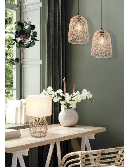 LOVIS SOSPENSIONE IN RATTAN NATURALE D. 20CM