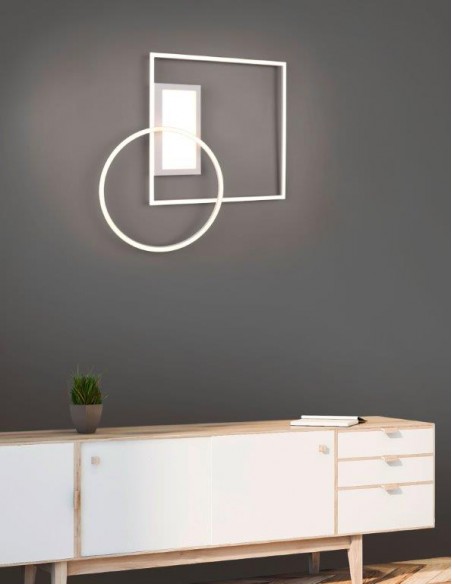 DOWNEY PLAFONIERA LED BIANCA CON SNODO REGOLABILE E TELECOMANDO MULTIFUNZIONE L. 85CM