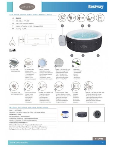 IDROMASSAGGIO GONFIABILE LAY-Z-SPA...