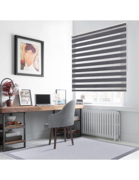 DUOLUX - TENDA NOTTE E GIORNO ARGENTO 80X180