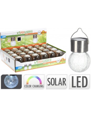 LAMPADA SOLARE SFERA INOX CM6