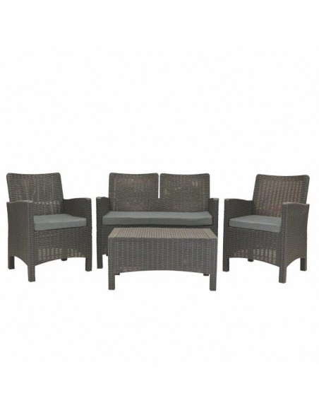 SET ESTE RATTAN 4 PEZZI GRIGIO
