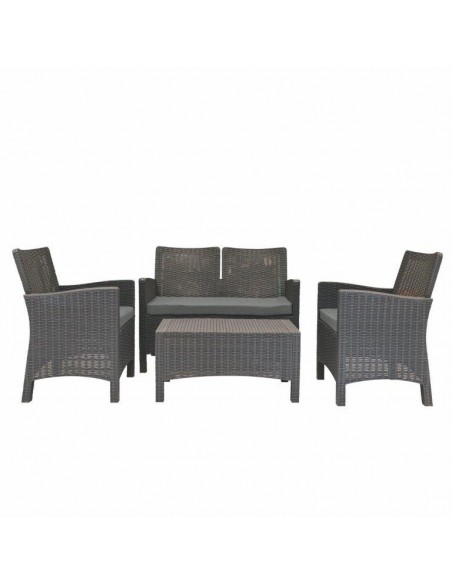 SET ESTE RATTAN 4 PEZZI GRIGIO