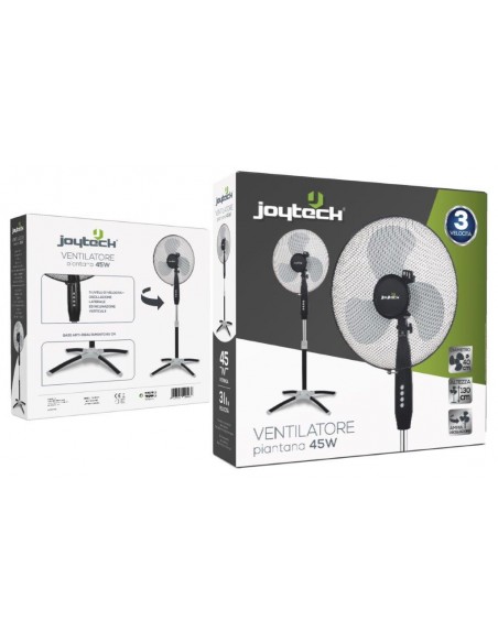 VENTILATORE PIANTANA GRIGIO- NERO PALA CM40 45W