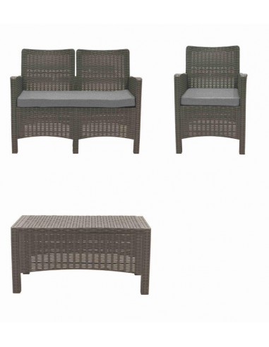 SET ESTE RATTAN 4 PEZZI GRIGIO SET ESTE RATTAN 4 PEZZI GRIGIO