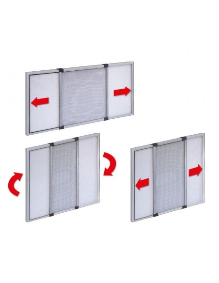 ZANZARIERA ESTENSIBILE 50/92CM H40CM GRIGIA