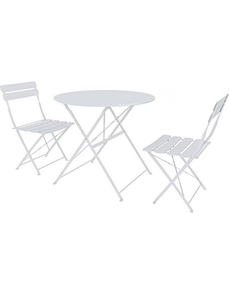 SET BISTROT TAVOLO + 2 SEDIE BIANCO